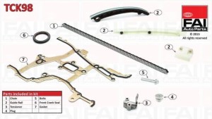Rozrząd Łańcuch rozrządu Opel Astra J 1.4 TCK98